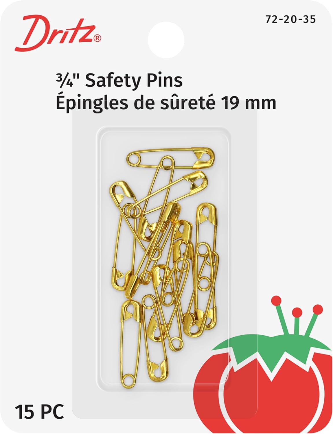 Dritz 1465 Safety Pins, Brass, Size 2 (35-Count) - Image 9