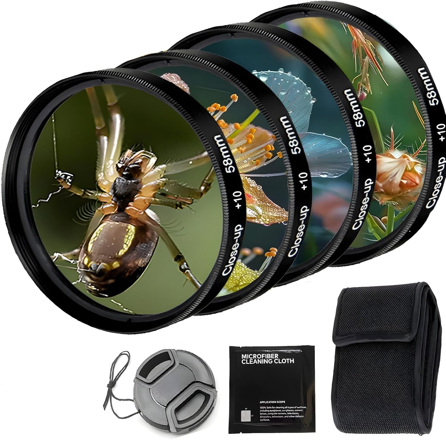 Yofotixauu 67mm close-up filter set front view