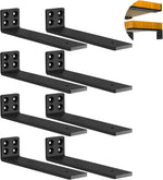 Heavy Duty Hidden L Shelf Brackets 5 Inch Long Wall Mounted Shelf Bracket Metal Floating Shelves (8 Pack) - Image 13