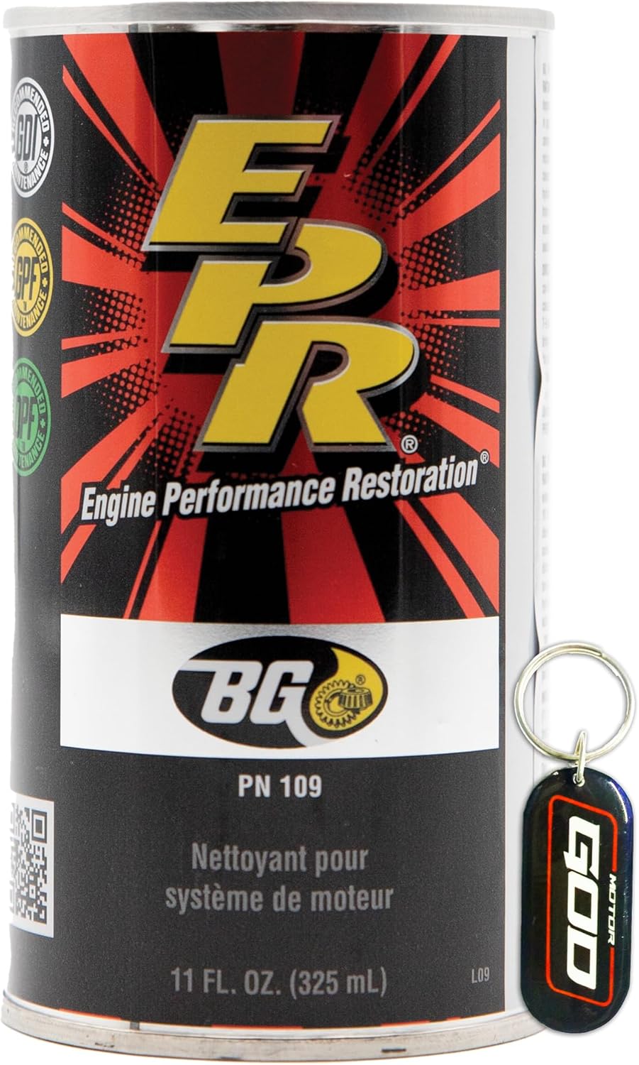 BG 109 EPR Engine Performance Restorer eleven fluid ounce can front view showing automotive cleaning formula.