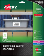 Avery durable labels front view packaging