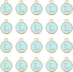 PATIKIL 50pcs Letter Charm Alphabet Charm Initial Pendant Charm Bulk Cute Double Sided Blue DIY for Jewelry Making Bracelet - Image 14
