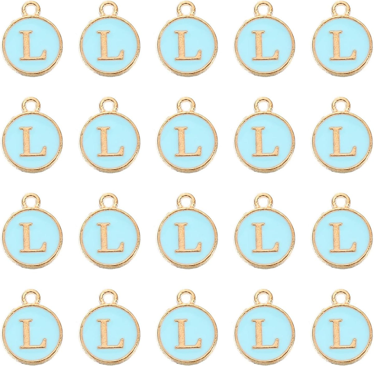 PATIKIL 50pcs Letter Charm Alphabet Charm Initial Pendant Charm Bulk Cute Double Sided Blue DIY for Jewelry Making Bracelet - Image 14
