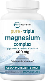 Micro Ingredients Pure Triple Magnesium Complex bottle front view authentic import