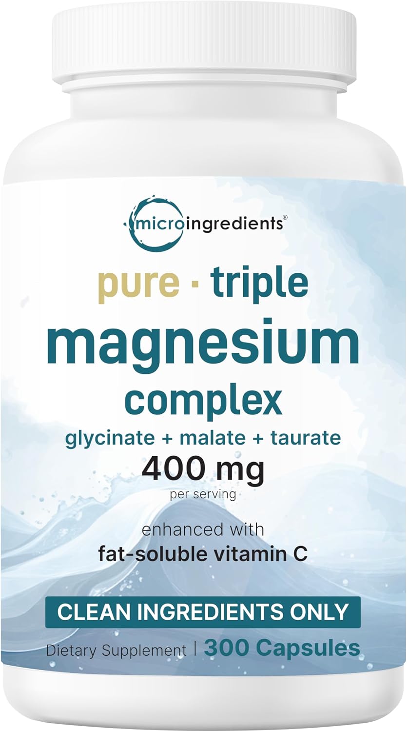 Micro Ingredients Pure Triple Magnesium Complex bottle front view authentic import