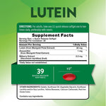 Nature's Truth 39 count softgels side label showing active ingredients.