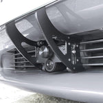 No drill aluminum license plate frame close up