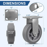 FOVERSWIVE heavy duty industrial caster side angle