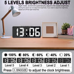 SAVTON alarm clock highlighting dimmable display settings.