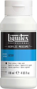 Liquitex professional white gesso surface prep medium front view bottle