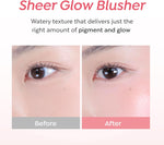 Applying A'PIEU liquid blush on cheekbones