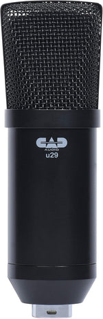 CAD Audio U49 USB Large Format Side Address Studio Microphone with Headphone Monitor and Echo,Black - Image 9