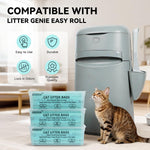 Tapered bottom cat litter bag being removed cleanly from a disposal pail