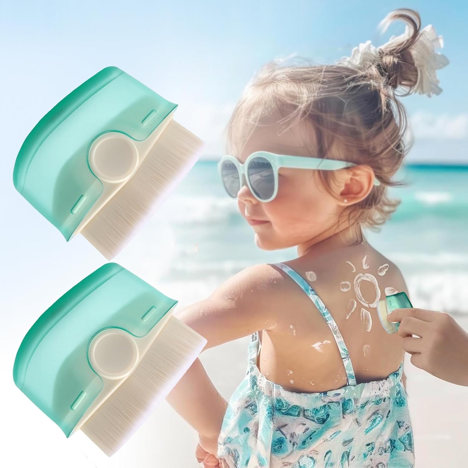 Makioteko sunscreen applicator brush set front view