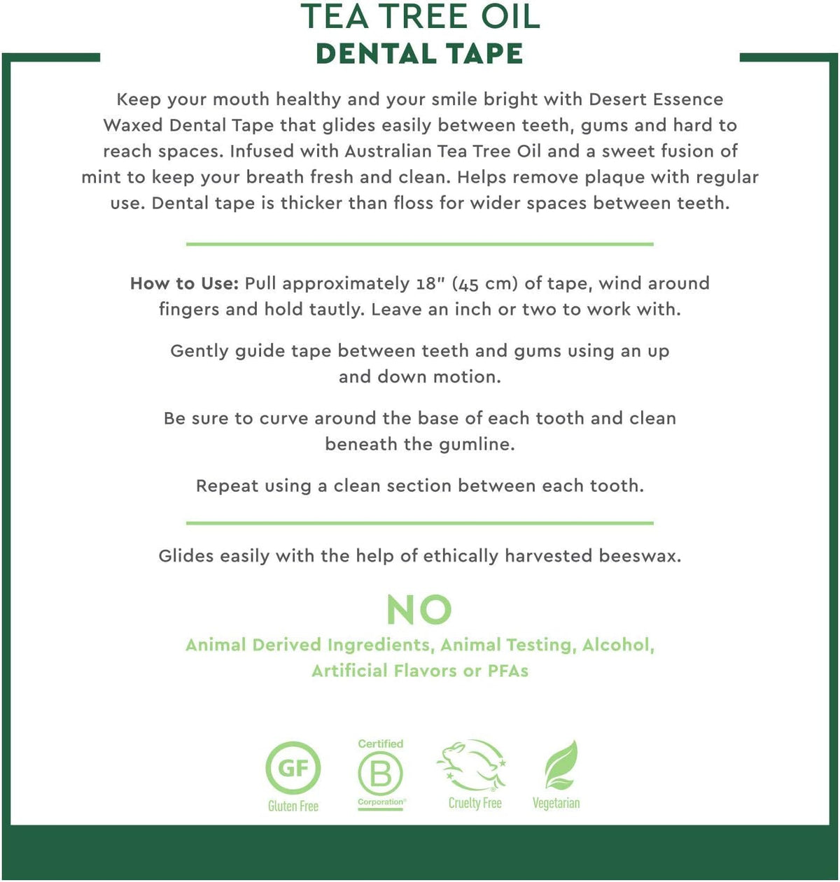 Desert Essence Tea Tree Dental Tape close up of dispenser