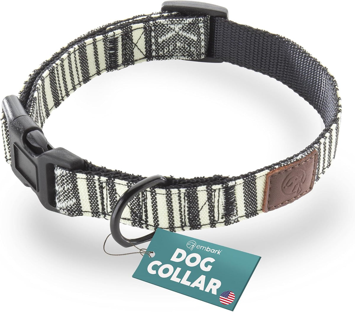 Embark Dog Collar - Adjustable Heavy Duty Outdoor Pet Training Collar | Built With Durable Waterproof Nylon, a Heavy Duty D-Shape Leash Attachment Hook, and an Adjustable Strap - Aztec - Image 10