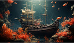 Underwater Fish Tank Background Under The Sea Cave Style Aquarium Background Ocean Floor Cave Sunlight Fish Tank Backdrop Tropical Fish Aquarium Terrarium Backgrounds Decorations 48x20in - Image 13