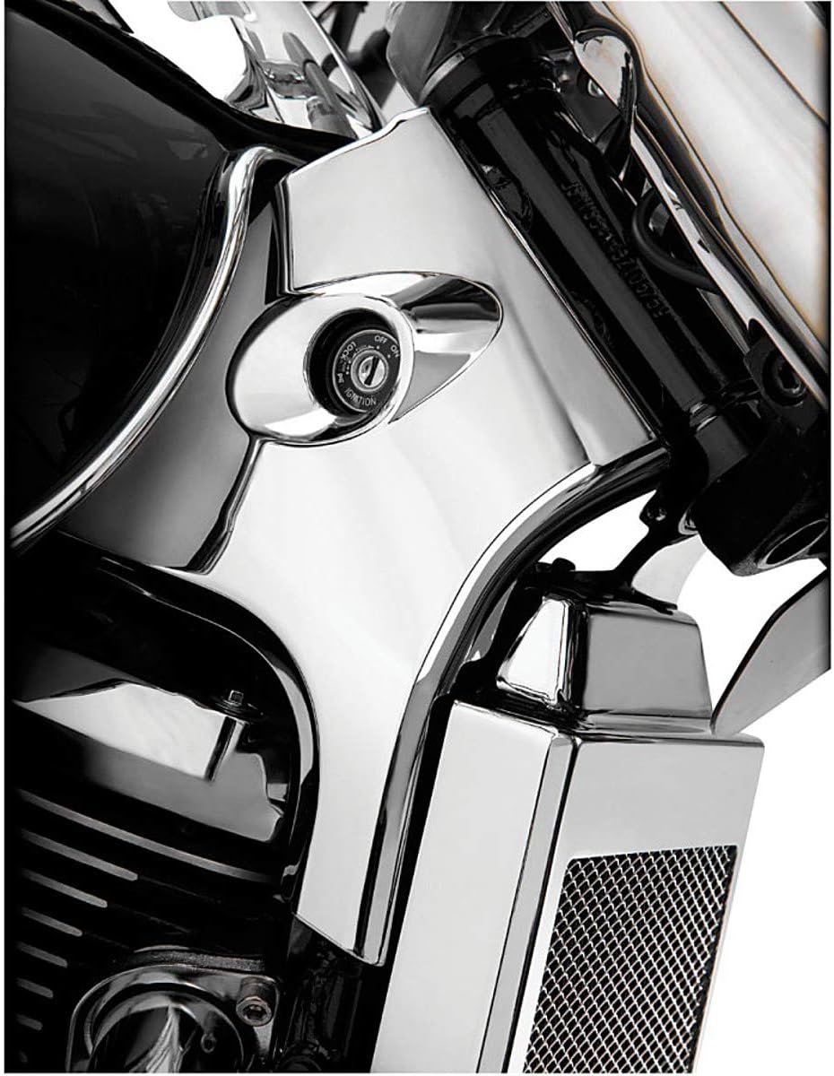 Show Chrome Accessories 82-201 Neck Cover front view premium motorcycle chrome accent trim