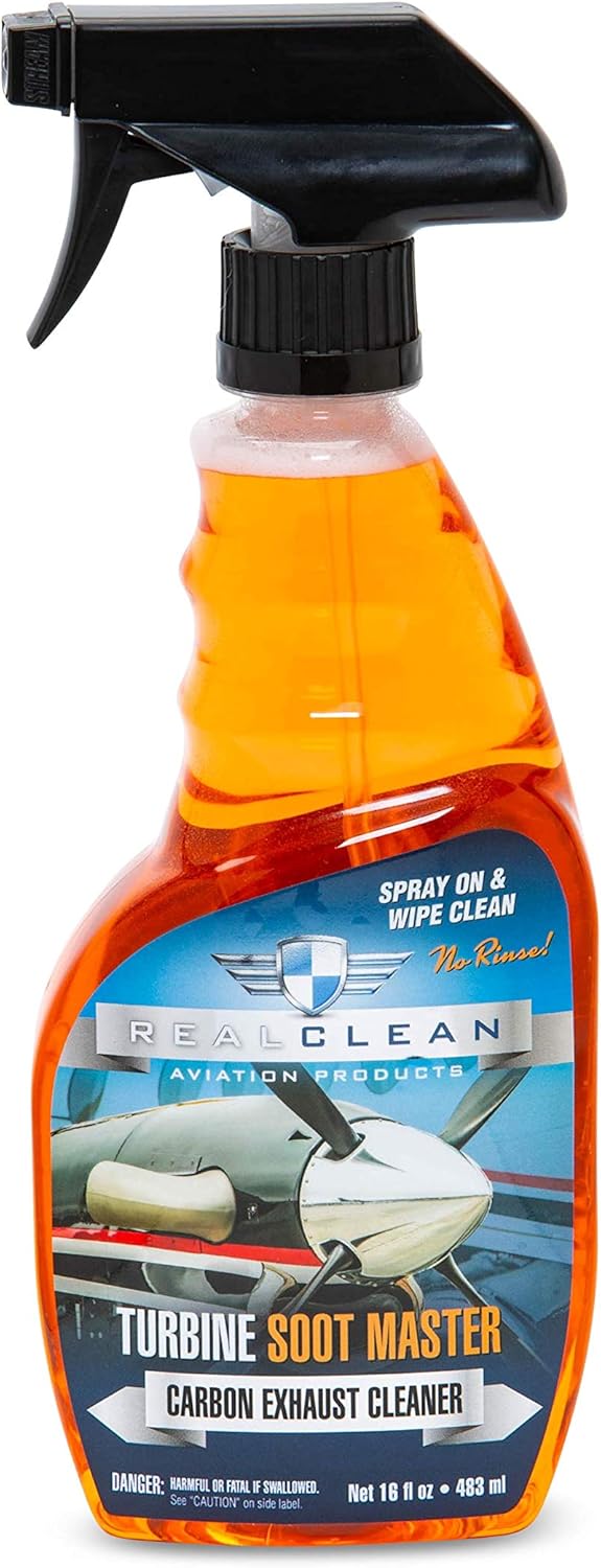 RealClean Turbine Soot Master 16 Ounce front view showing professional aviation degreaser bottle