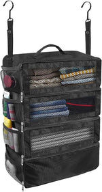 Olosar Suitcase Organizer, Travel Luggage Organizer Portable Hanging Travel Shelves Collapsible Hanging Packing Cubes for Carry on Suitcase - Image 15