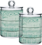 Apothecary Jars Bathroom Storage Organizer with Lid - 14 oz Qtip Holder Dispenser, Western Desert Clear Plastic Canister for Cotton Swab, Cotton Ball, 2PCS - Image 9