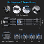 Milaoshu waterproof flashlight shown operating in outdoor rainy conditions
