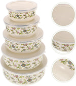 Hemoton retro botanical design bowls filled with salad