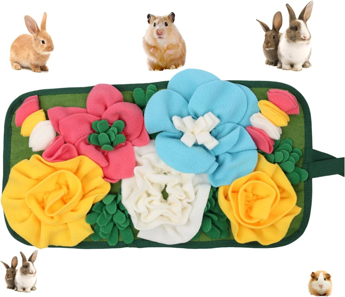 Générique brand green and orange interactive foraging mat for ferrets and chinchillas