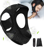 Chin Strap for Cpap Users Anti Snoring Devices - Forzacx Breathable Cpap Chin Strap Snoring Solution, Soft Non-Stick Hair Snore Stopper, Elastic Easy to Wear - White - Image 9