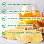 Unsulphured kosher ginger candy chews for baking and snacking