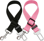 Elisel adjustable pet car seat belt 2 pack black and pink