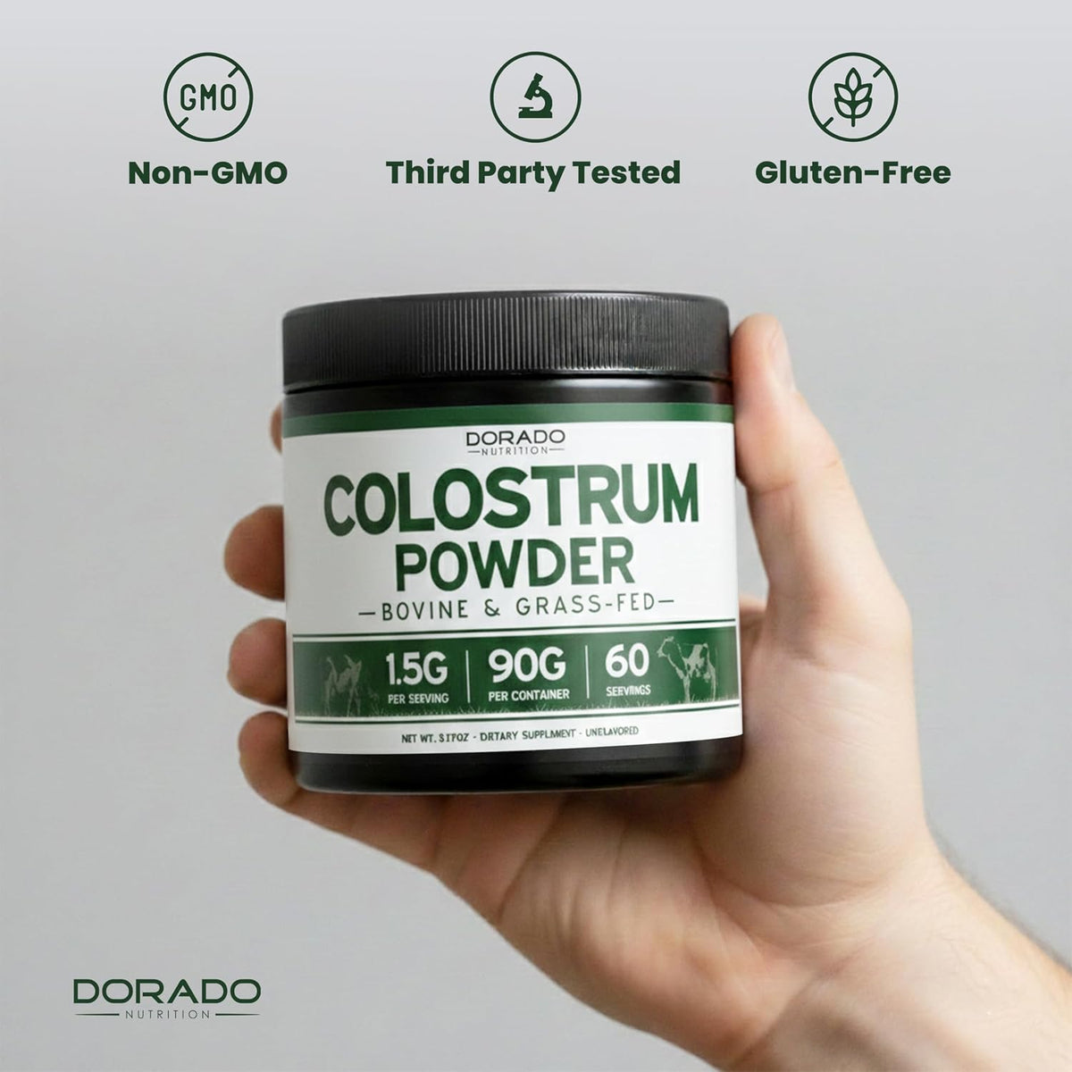 Dorado Nutrition 90g bovine colostrum powder usage instructions