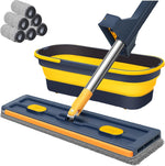 Ainuoyi Large Flat Mop and Bucket Set front view floor cleaning kit
