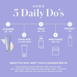 Gentle daily hydrating face wash cream cleanser close up