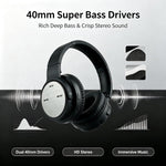 Close-up of the dual 40mm dynamic drivers inside the over-ear cushions