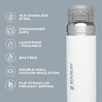Close up view of the durable BPA free mouthpiece on the Stanley Quick Flip Go