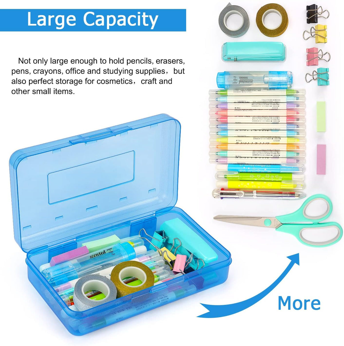Tamaki large capacity pencil box stacked design
