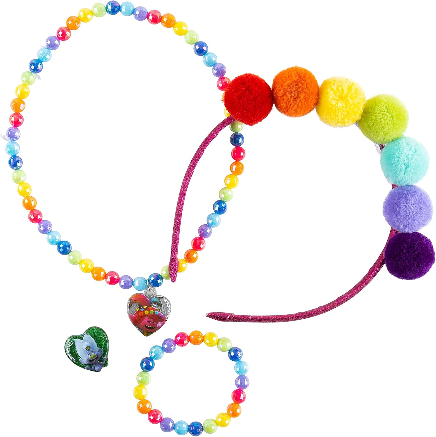 LUV HER Kids Trolls World Tour Accessory Set front view in gift box