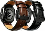 Lifestyle view of OTOPO leather watch band fitted on wrist