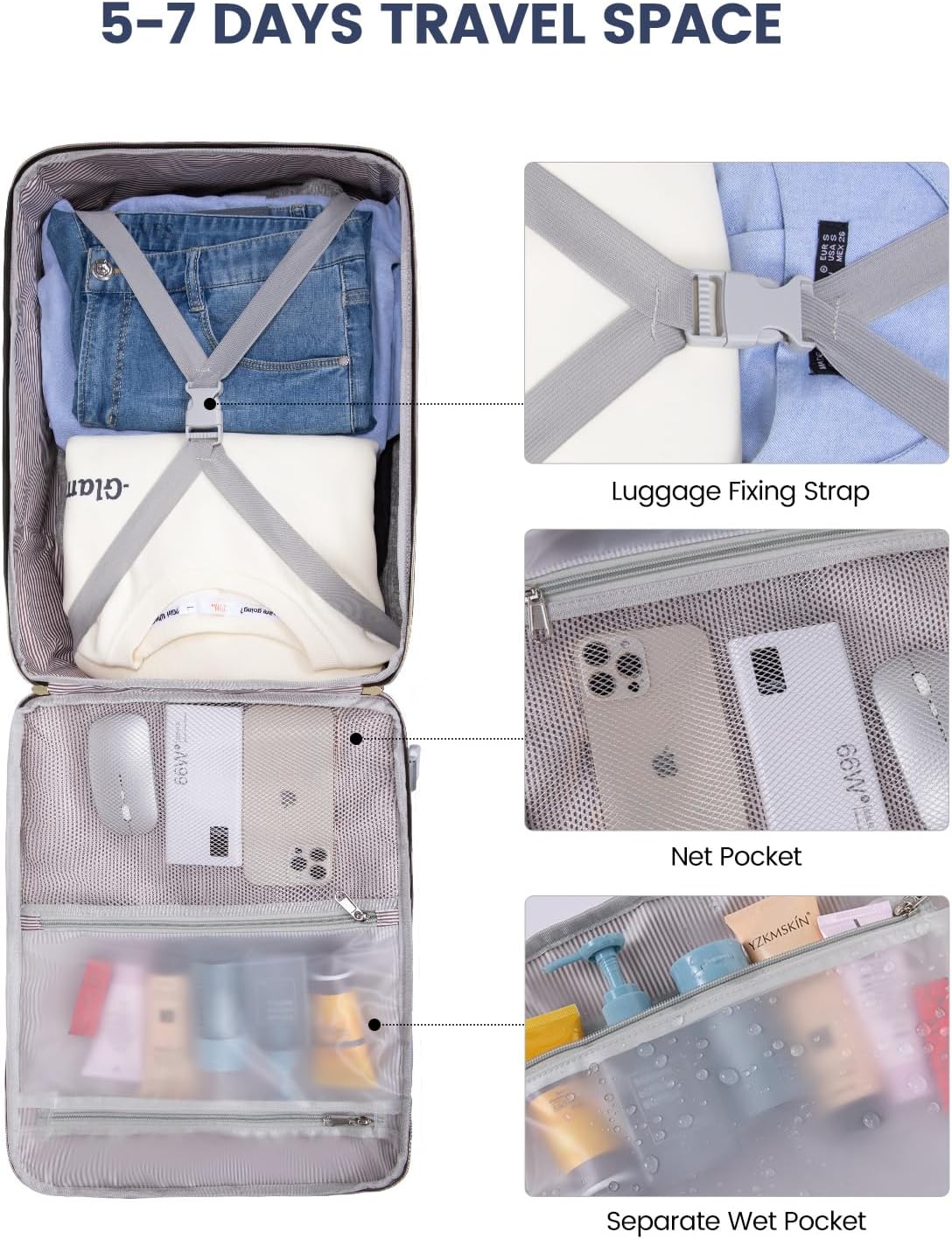 Lovevook travel backpack wet clothes pocket interior