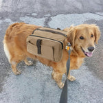 JOROBURO lightweight camping dog pack showing the adjustable chest and belly straps