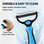Packaging view of Qicifa imported pet grooming undercoat rake
