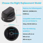 Reyhoar replacement oven knob side angle showing depth