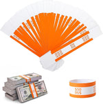 Marsrut self-sealing currency straps front view package of orange bands