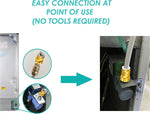 Quick-connect push-to-fit adapter fittings close up