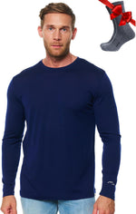 100% Merino Wool Base Layer Mens - Long Sleeve Thermal Shirts with Socks | Lite, Midweight, Heavyweight Options, Naturally Odor-Resistant, Breathable Wool, Ideal for Hiking, Layering, Cold Weather - Image 11