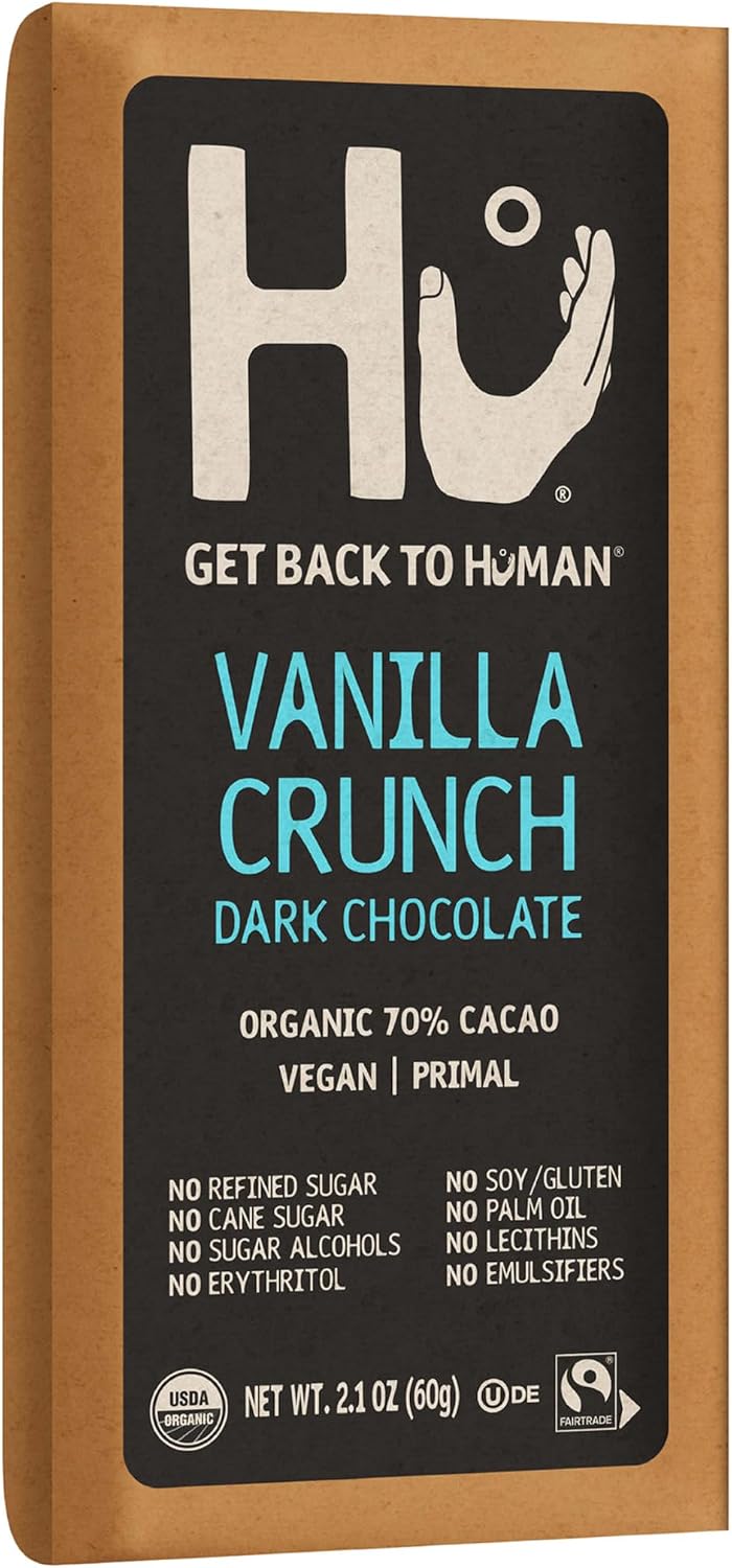 Hu Vanilla Crunch Dark Chocolate Bar, 2.1 Ounce Bar, 1 Count - Image 9
