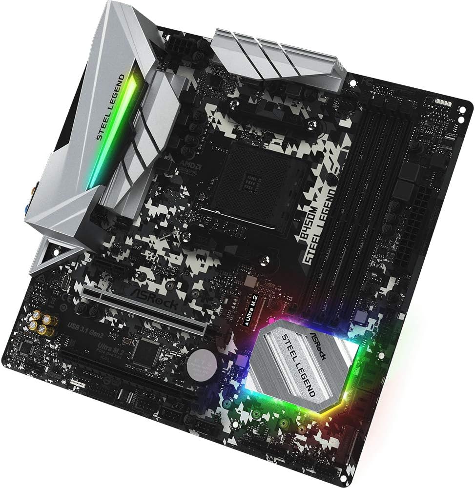 ASRock B450M Steel Legend rear I/O ports panel
