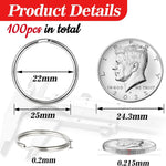 MAQIHAN 1-inch silver key rings bulk pack layout