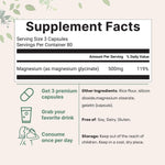 Micro Ingredients Magnesium Glycinate capsule close up view